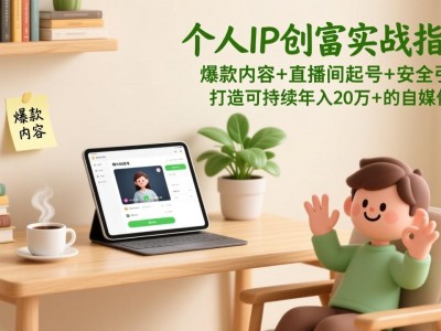 2026个人IP创富实战指南爆款内容直播间起号安全引流年入20万+自媒体事业免费领取