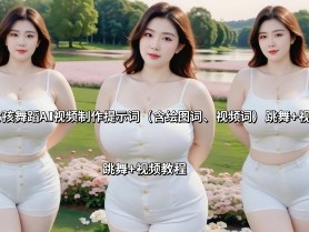 微胖女孩舞蹈AI视频制作提示词（含绘图词、视频词） 跳舞+视频教程