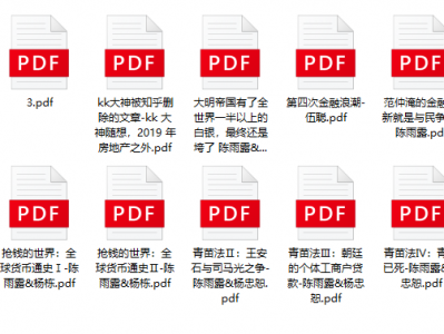 天涯论坛kk大神三部曲以及金融书籍，PDF格式257M