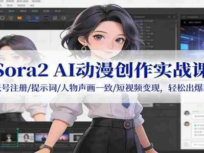 Sora2 AI动漫创作实战课：账号注册/提示词/人物声画一致/短视频变现，轻松出爆款