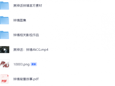 黑神话钟馗 4K高清CG+设定集+素材+相关影视作品
