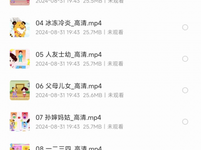 儿童识字启蒙：【虎小侠汉字】 动画片（53集MP4）【1.32G】