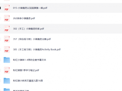 小猪佩奇（全季视频、绘本、剧本、儿歌、周边、讲解等）