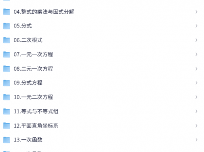 初中全套数学（227节高清视频）秒懂百科：一本行走的数学字典