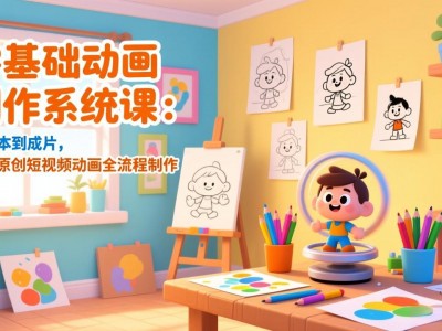 零基础动画创作系统课：从剧本到成片，掌握原创短视频动画全流程制作 [复制链接]