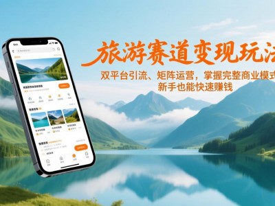 旅游赛道变现玩法：双平台引流、矩阵运营，掌握完整商业模式，新手也能快速赚钱