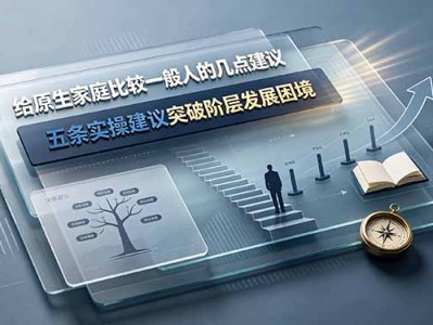 付费文章：给原生家庭比较一般人的几点建议，五条实操建议突破阶层发展困境