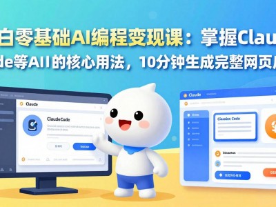小白零基础AI编程变现课：掌握Claude Code等AI工具的核心用法，10分钟生成完整网页应用