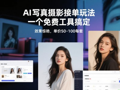 AI写真摄影接单玩法，一个免费工具搞定，效果惊艳，单价50-100每套