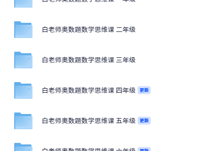 白老师奥数题数学思维课 一~六年级