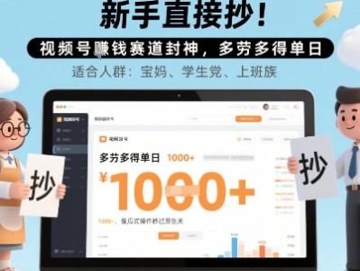 新手直接抄！视频号挣钱赛道封神，多劳多得单日多张，傻瓜式操作秒过原创关