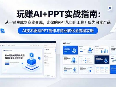 玩赚AI+PPT实战指南：从一键生成到商业变现，让你的PPT从自用工具升级为可卖产品